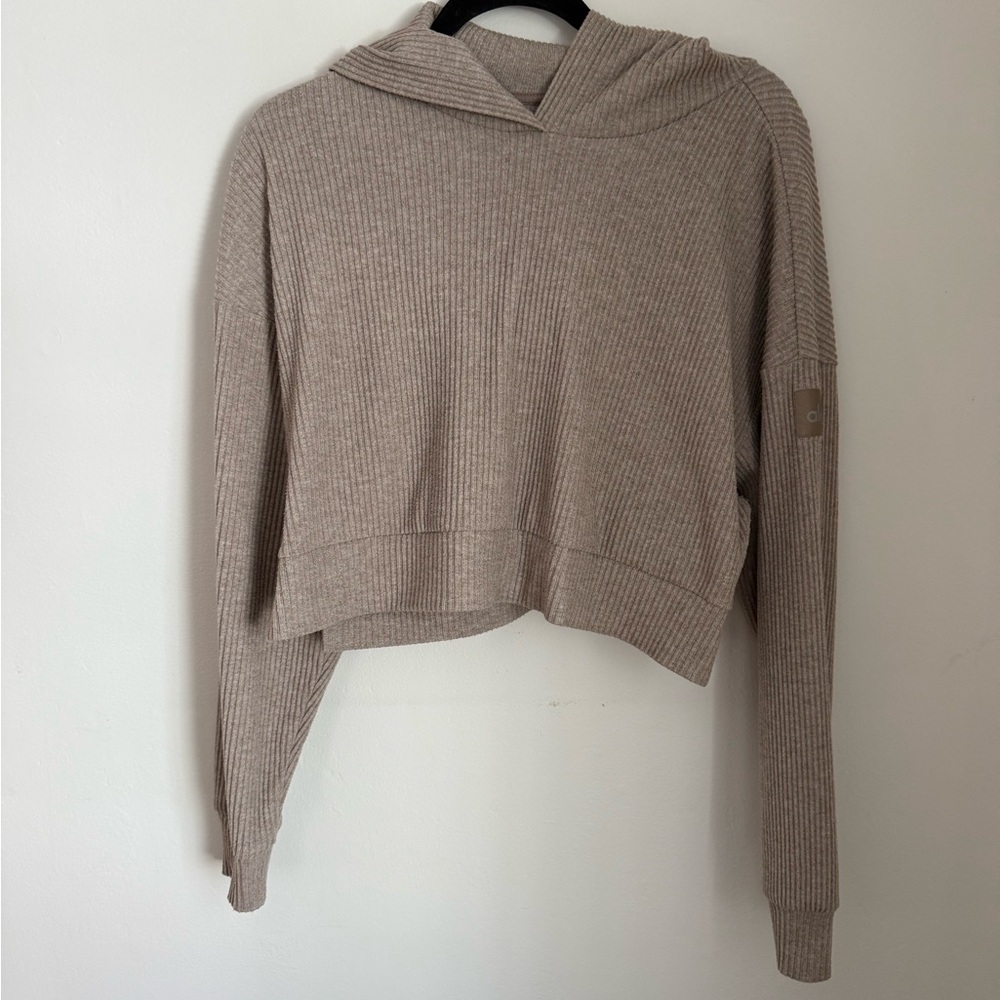 Cozy Ribbed Knit Hoodie